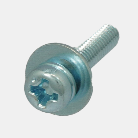 バネ座金平座金組込十字穴付ナベ小ネジM３×１４